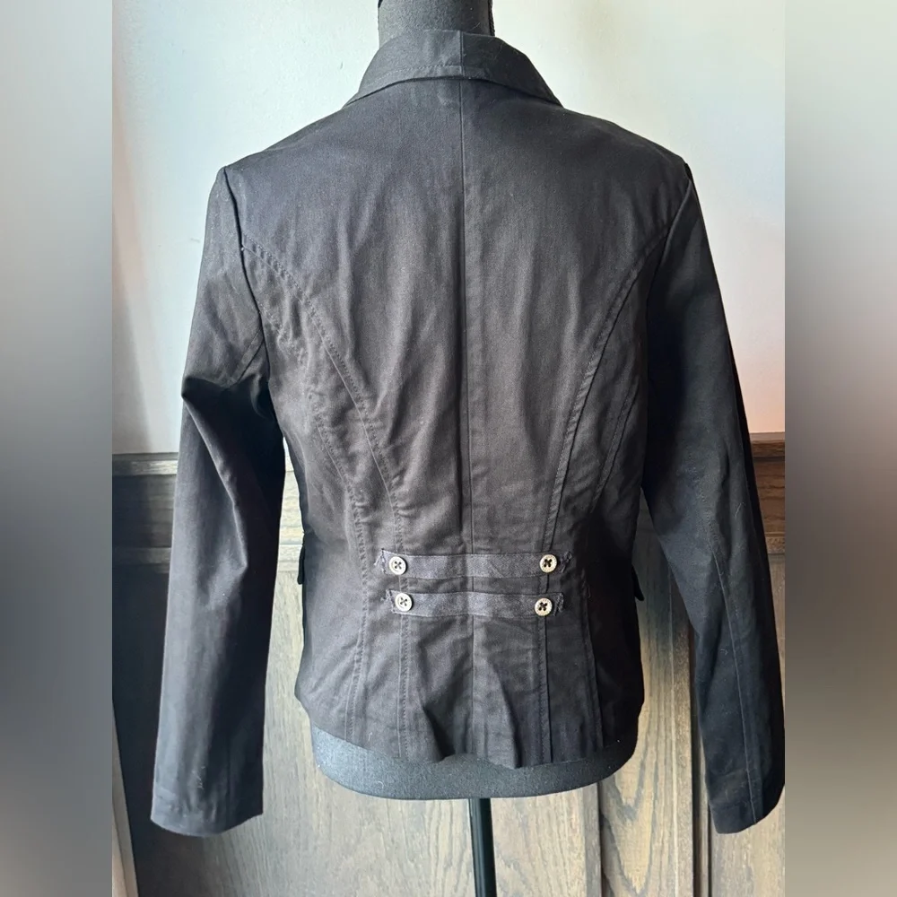 CAbi Black Structured Military-Inspired Blazer Jacket - Picture 3 of 7